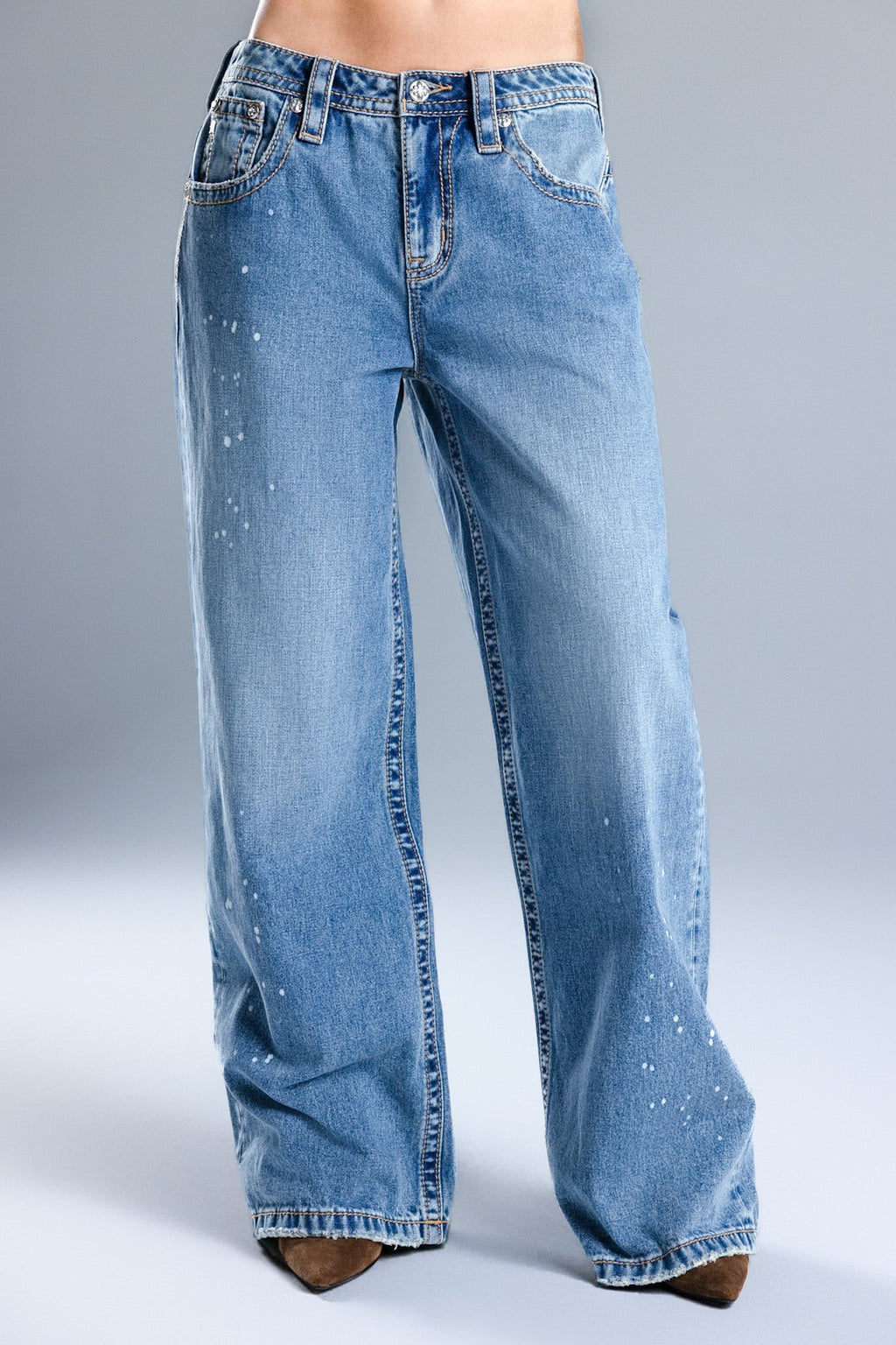 Lyrix Low Rise Baggy Jeans