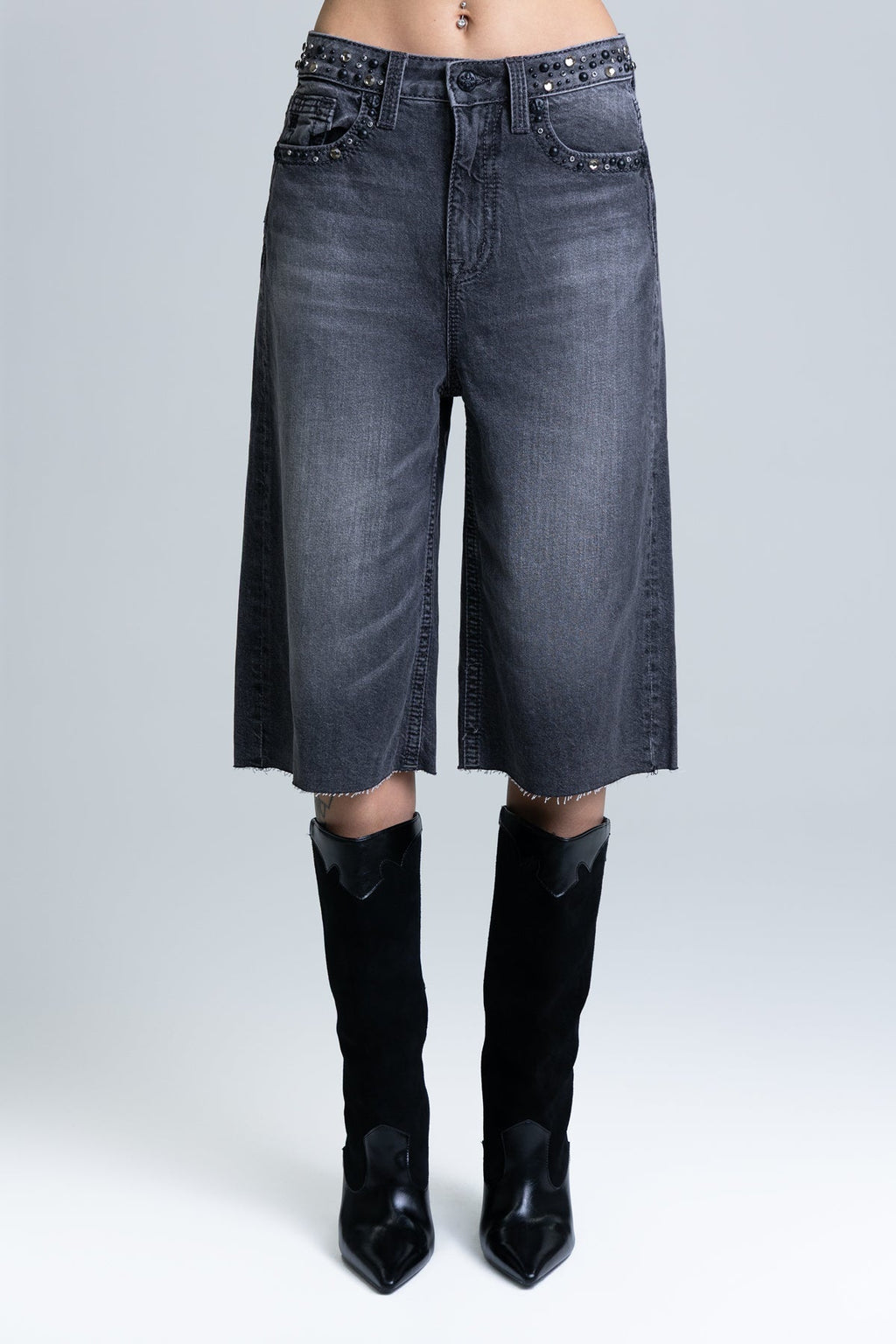 Lyra Rhinestone Bermuda Shorts