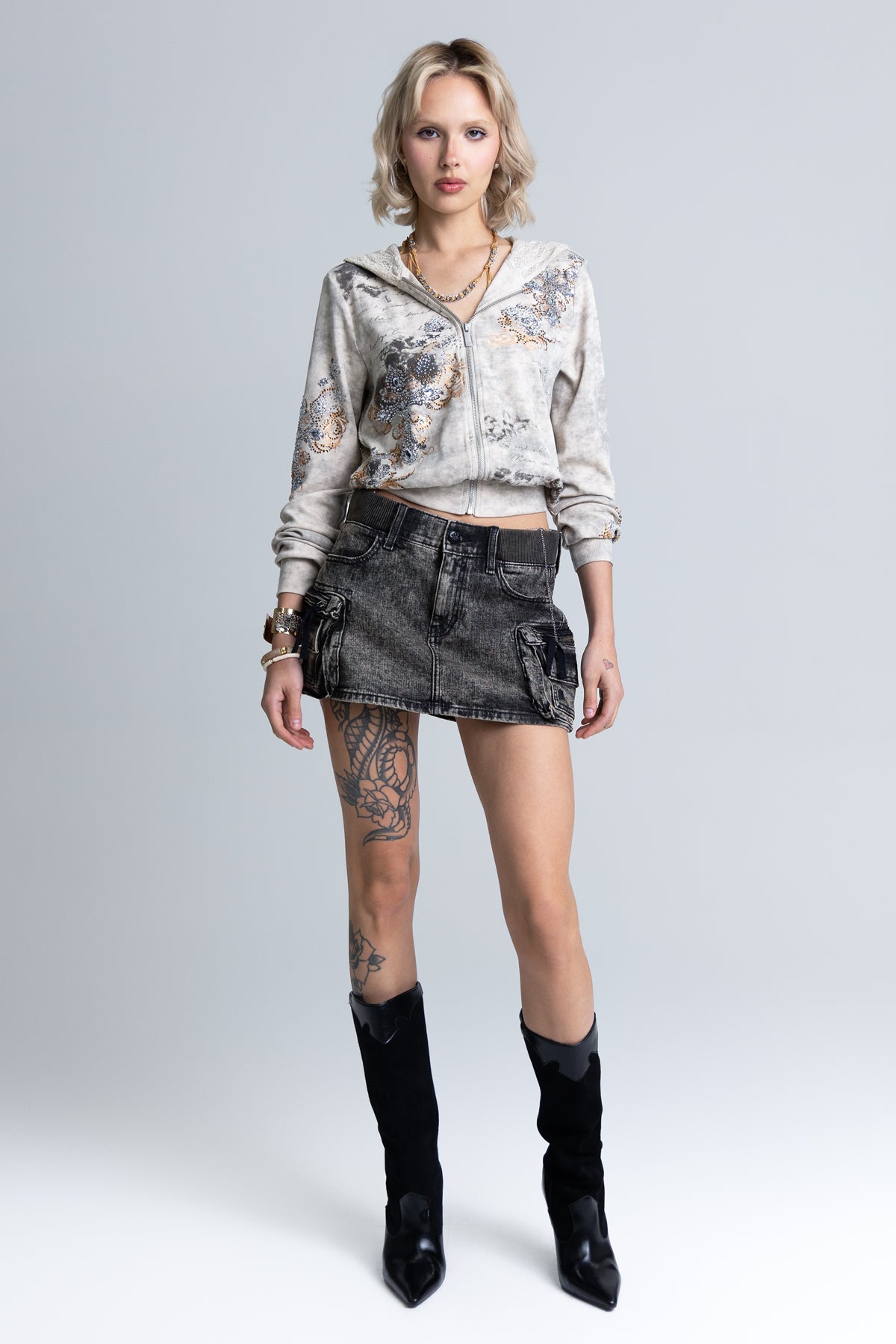 Huda Low Rise Cargo Skirt
