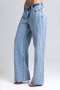 Serafina Studded Wide Leg Jeans