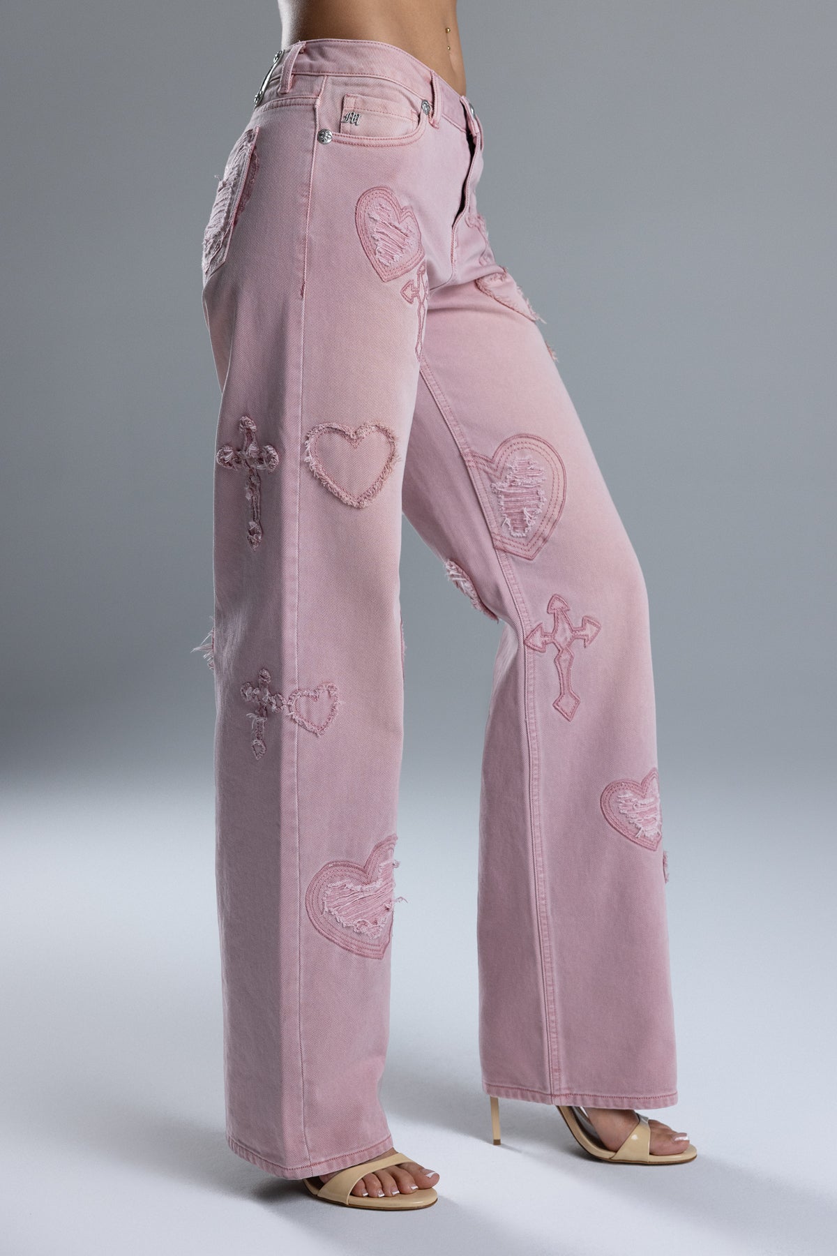 Aryanna Heart Cross Slim Wide