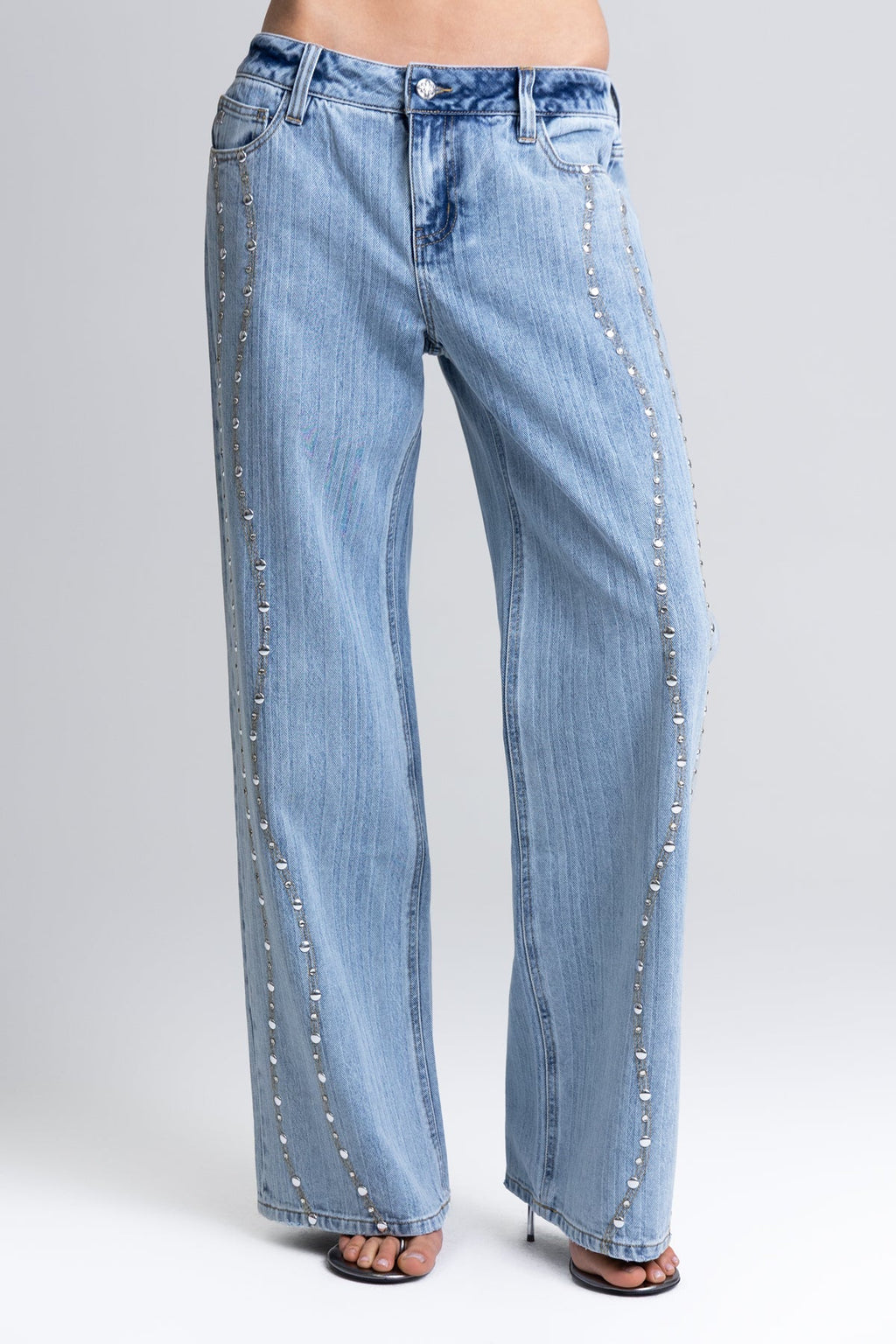 Serafina Studded Wide Leg Jeans