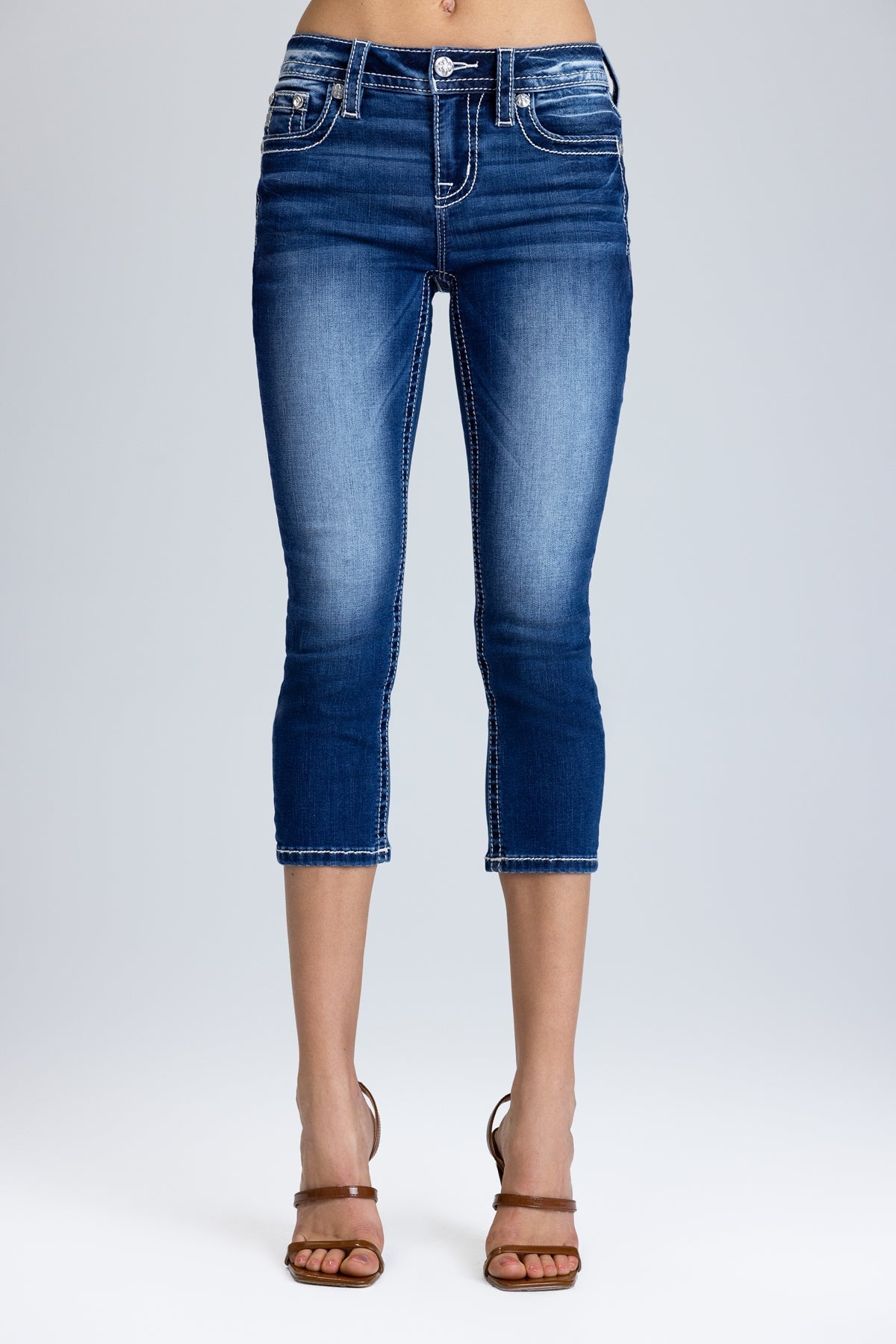 Ellora Fleur Capri Jeans