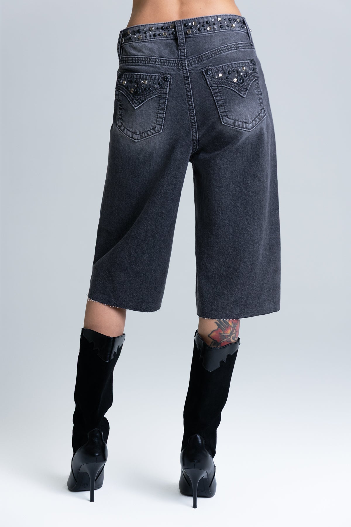 Lyra Rhinestone Bermuda Shorts