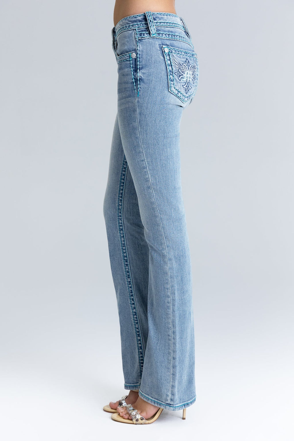 Piston Stitched Bootcut Jeans