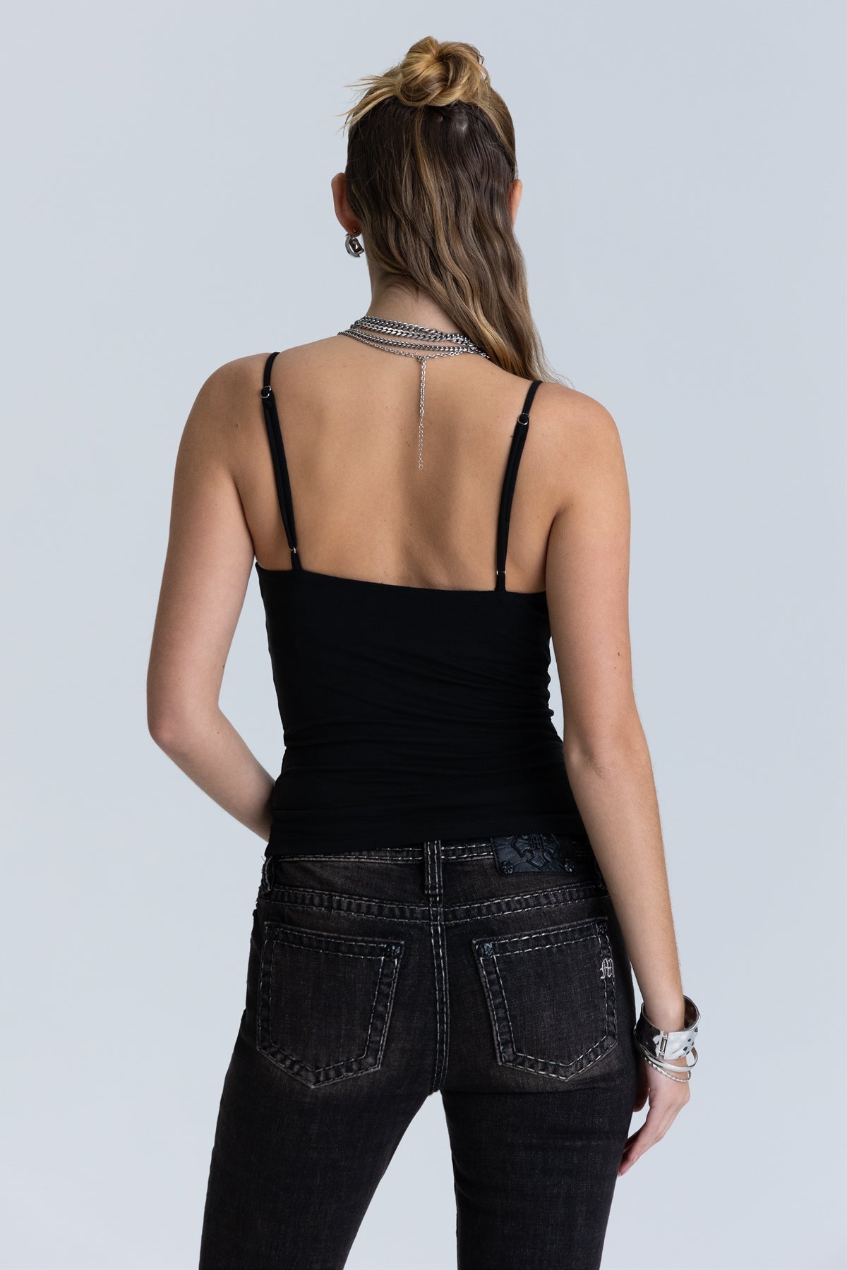 Beaded Draped Cowl Cami