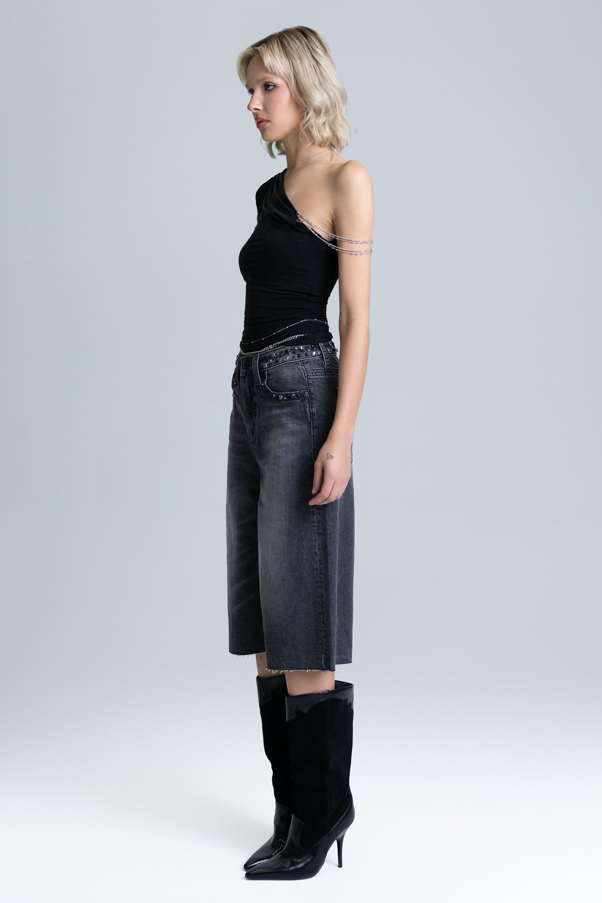 Lyra Rhinestone Bermuda Shorts