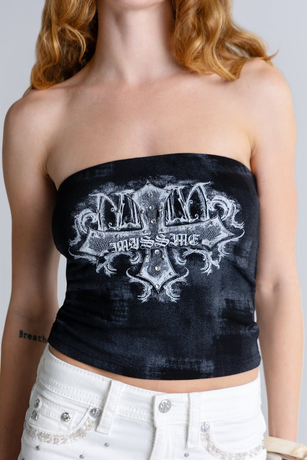 Hex Graphic Tube Top