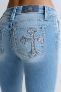 Rebel With A Cross Bootcut Jeans