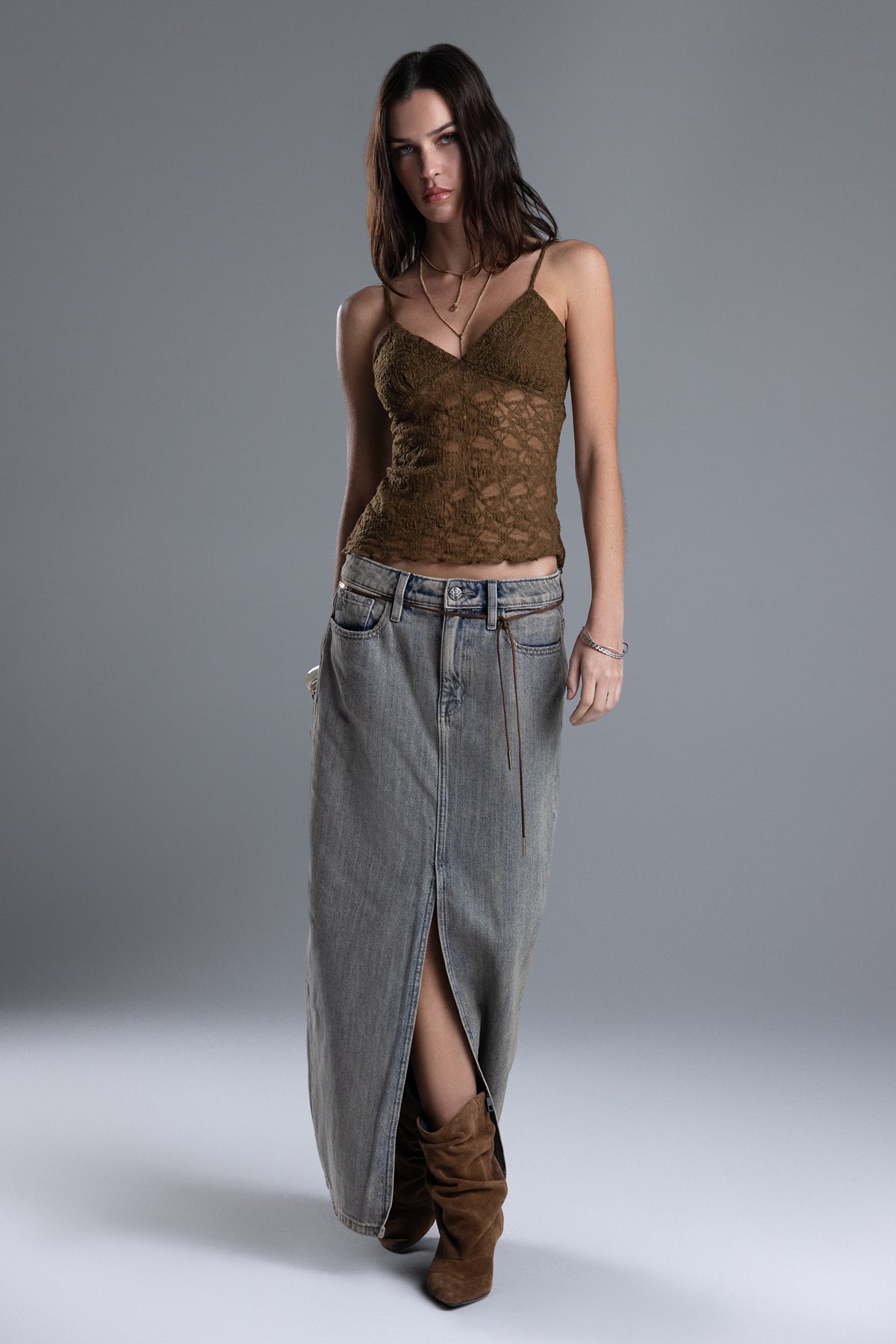Desiree Low Rise Maxi Skirt