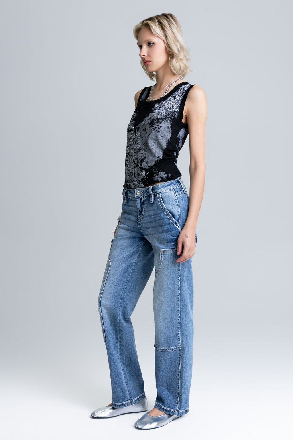 Heather Slim Wide Cargo