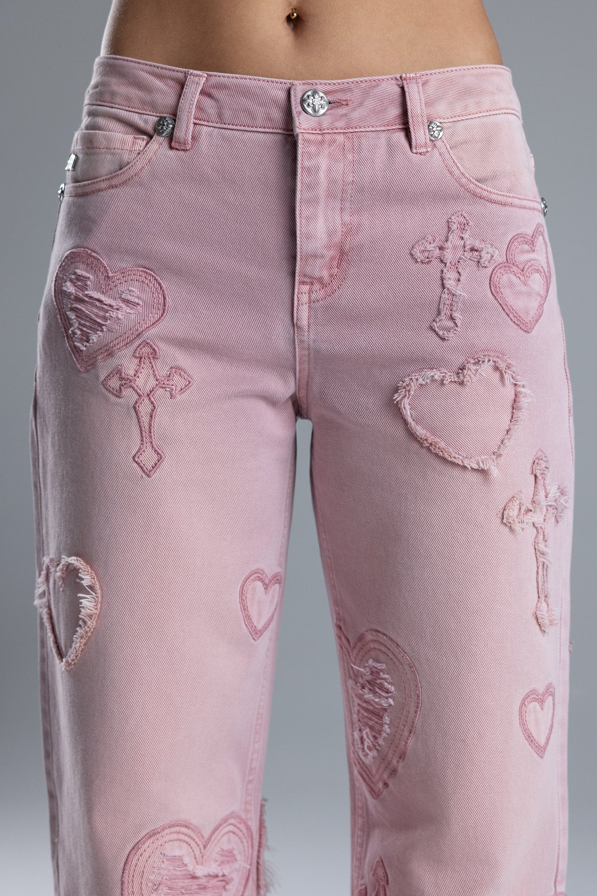 Aryanna Heart Cross Slim Wide