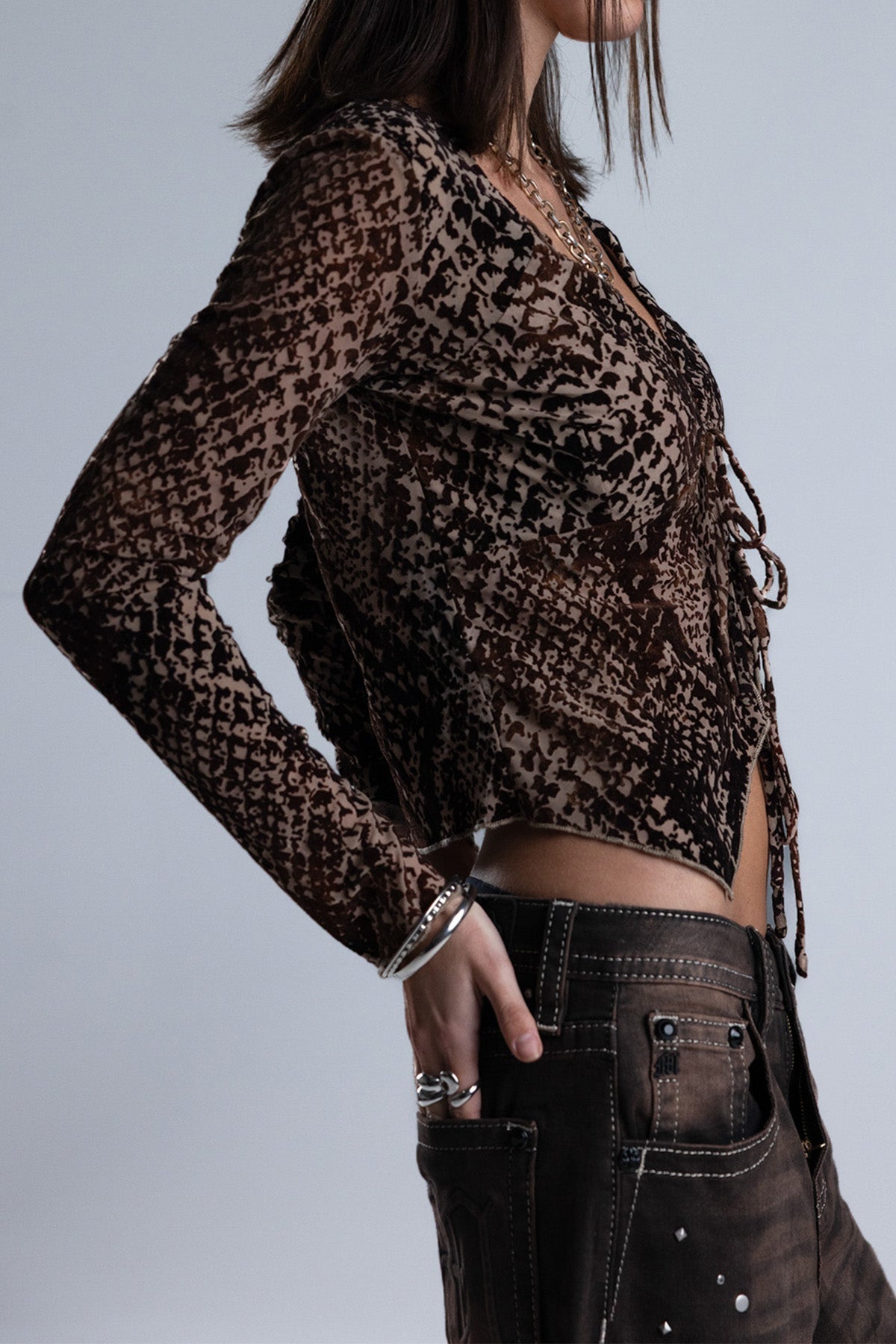 Sona Snakeskin Top