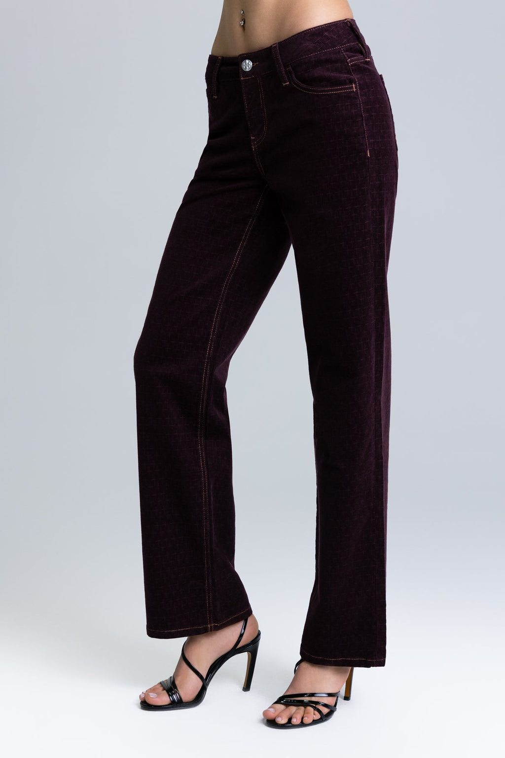 Ruby Velour Slim Wide