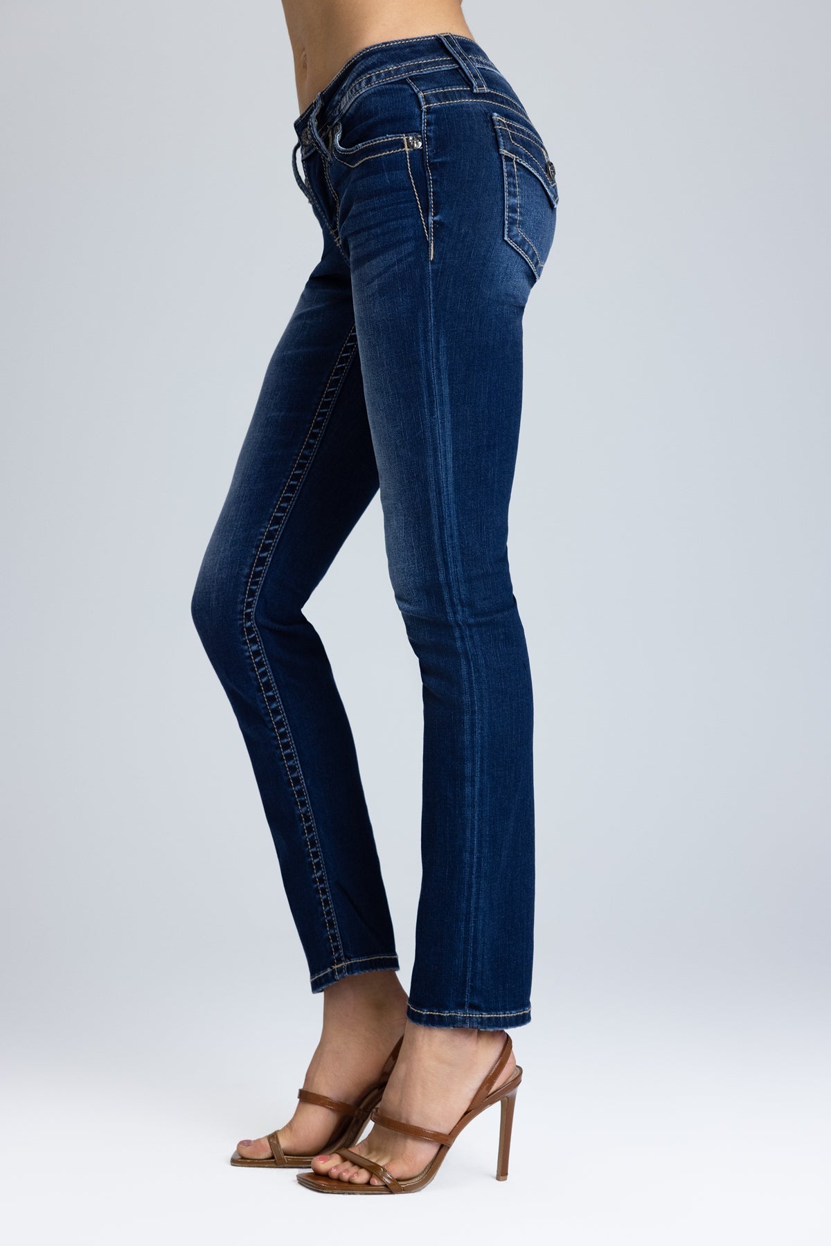 Kenzie Flap Pocket Straight Jeans