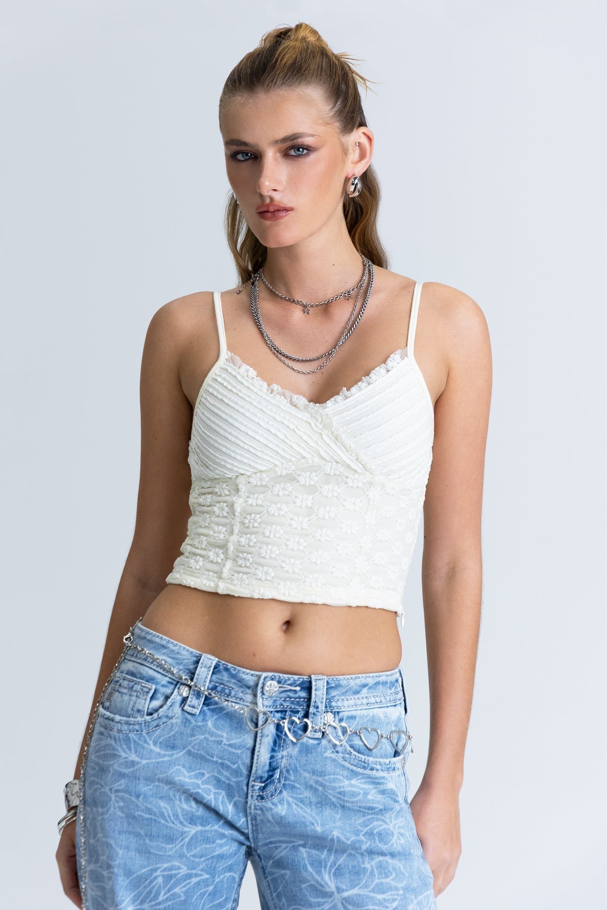 Juliette Ruched Lace Cami