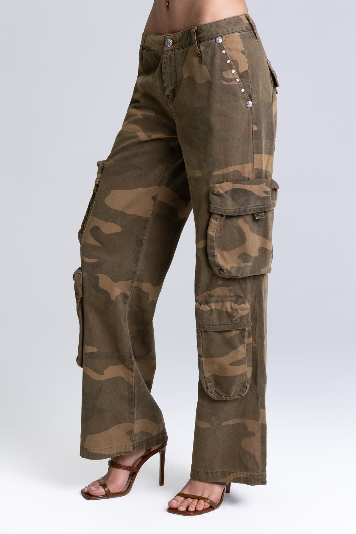 Vesper Studded Camo Cargos