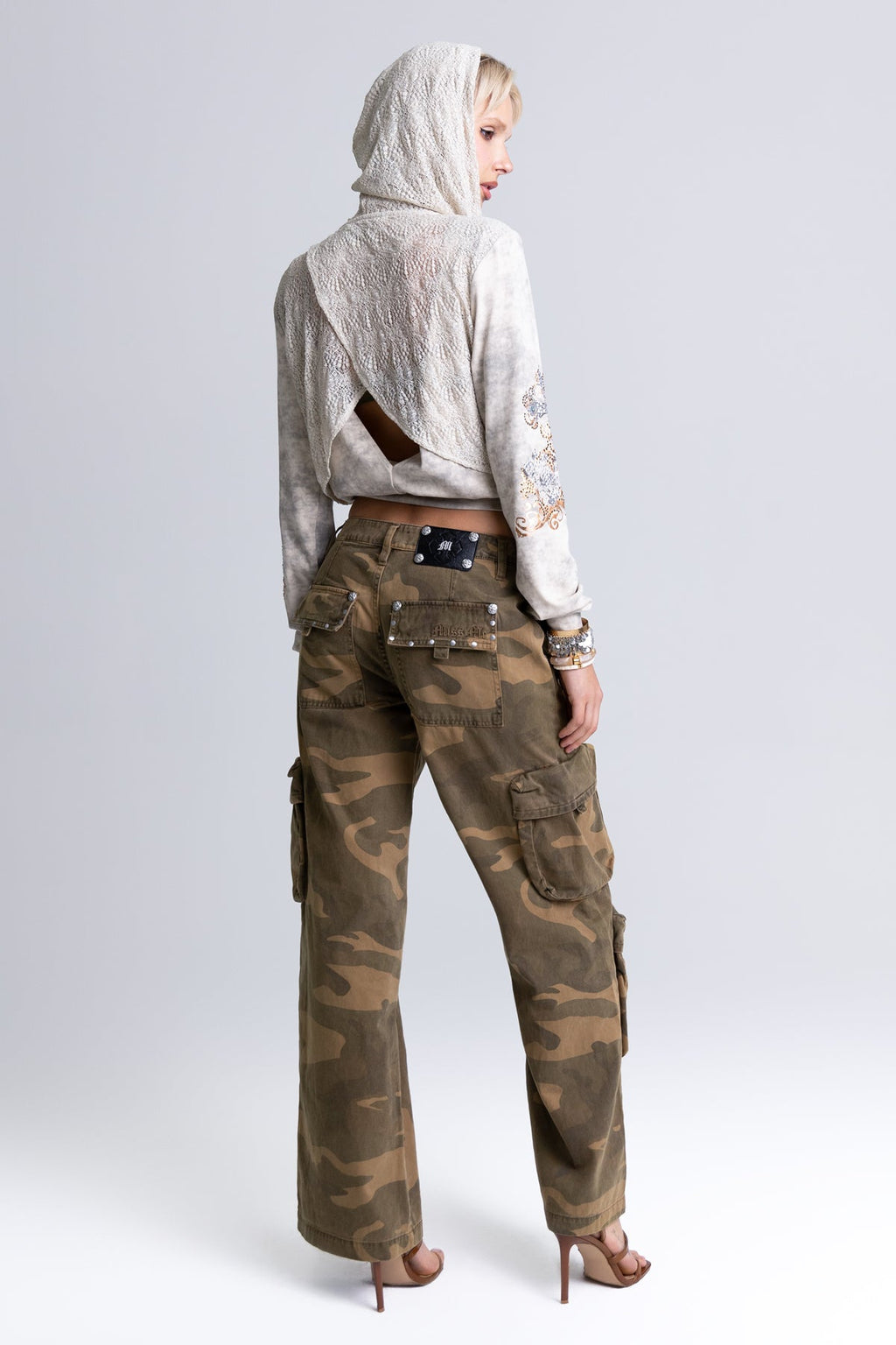 Vesper Studded Camo Cargos