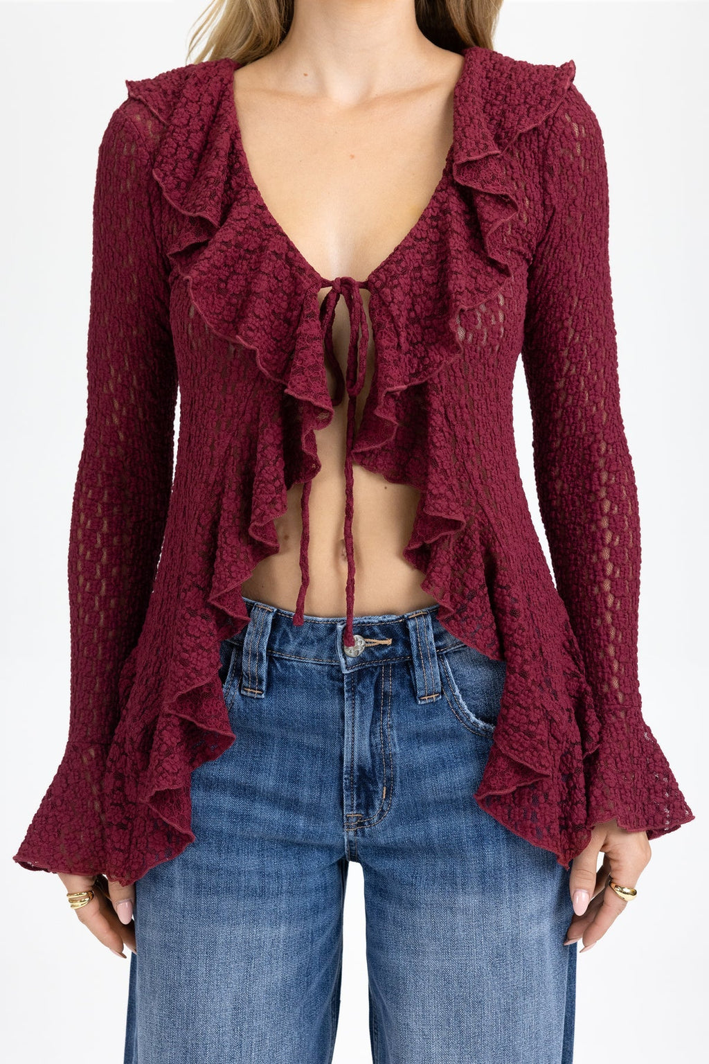 Emory Lace Ruffle Top