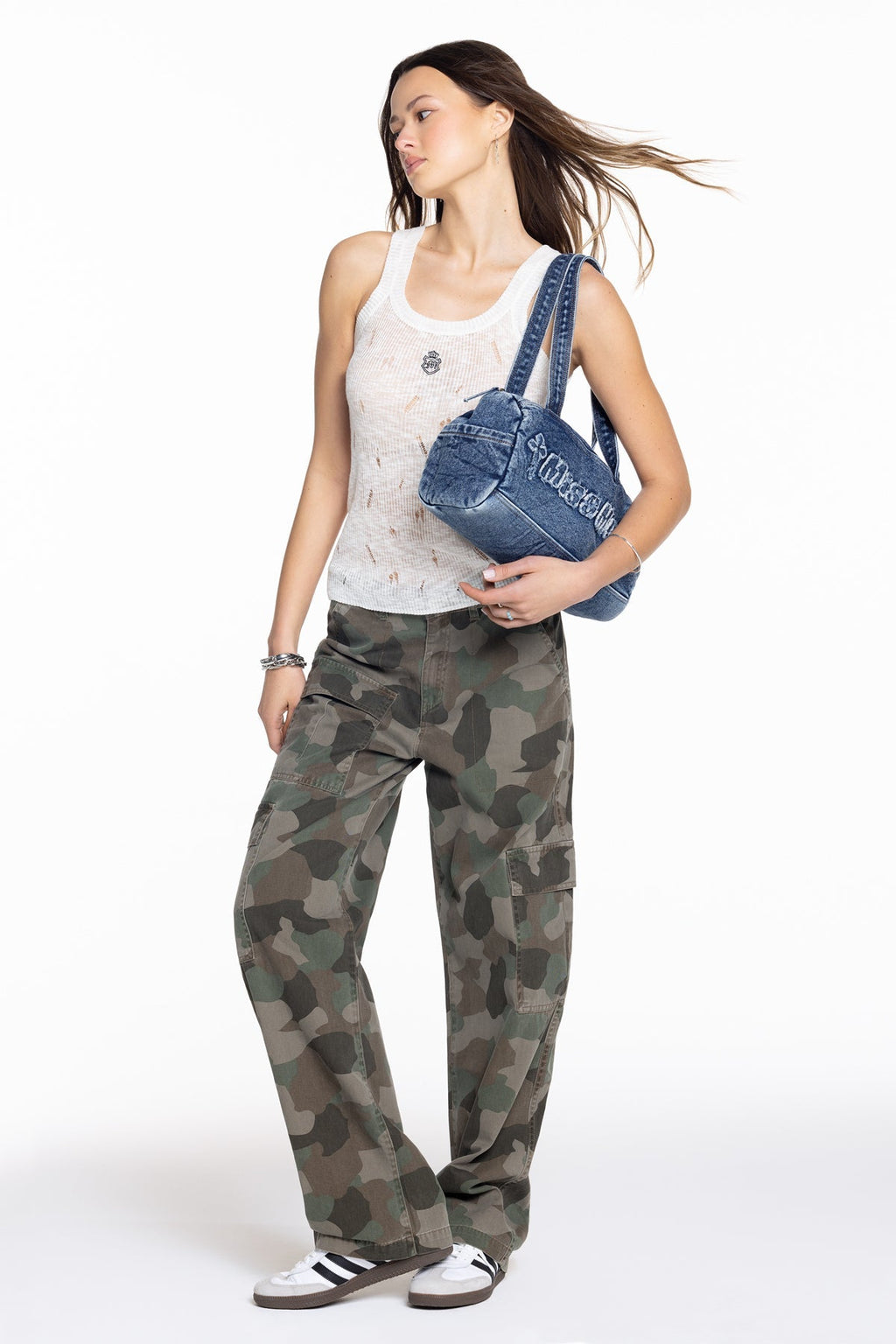 Denim Mini Duffle Bag