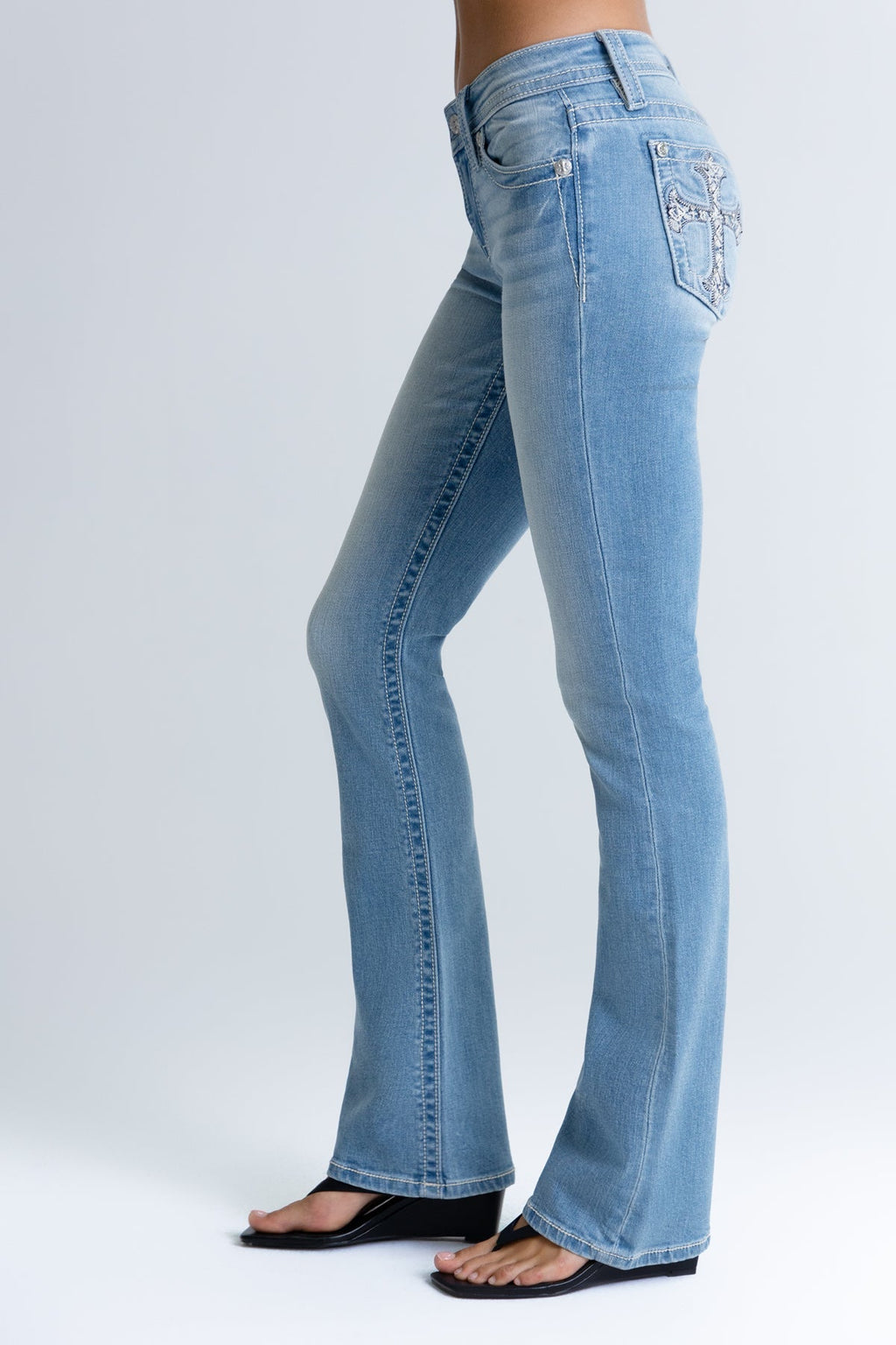 Rebel With A Cross Bootcut Jeans