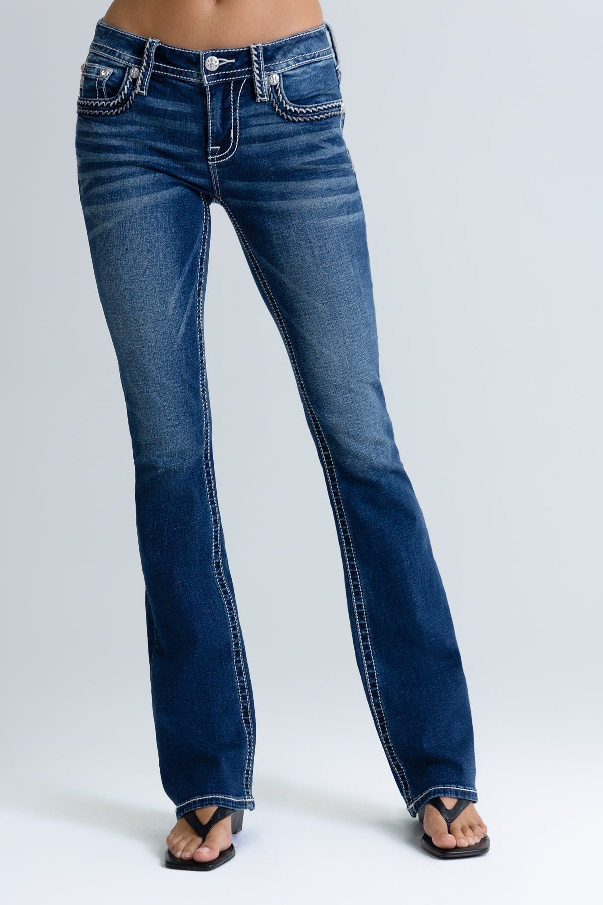 Caroline Stitched Bootcut Jeans