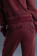 Loves It More Rhinestone Sweatpants