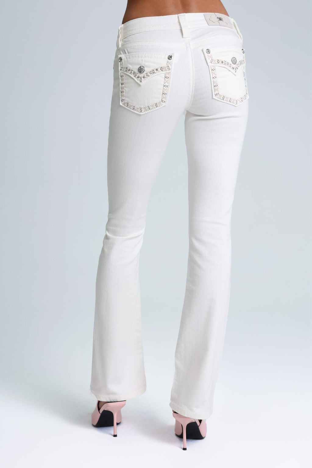 Aspen White Stitch Bootcut Jeans