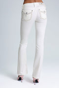 Aspen White Stitch Bootcut Jeans