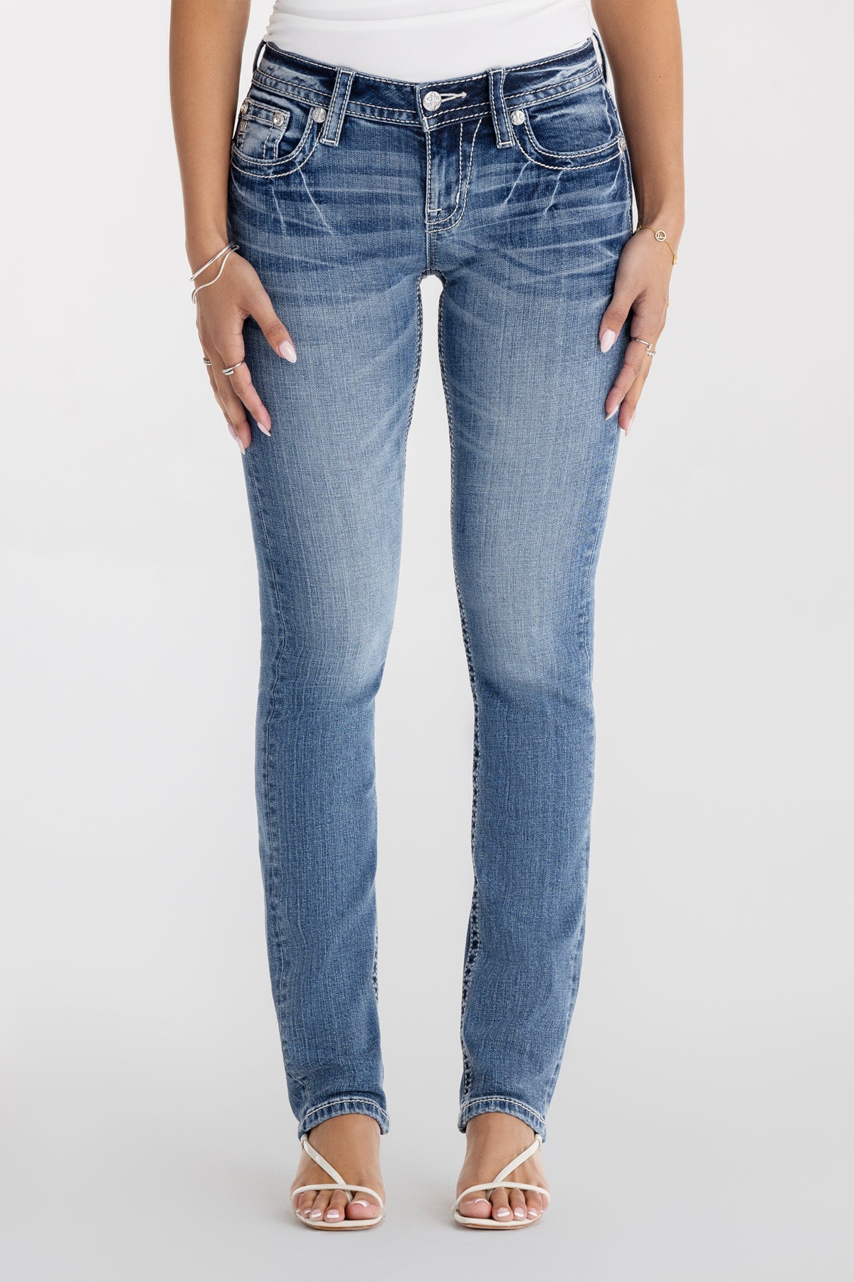 Nelle Longhorn Straight Jeans
