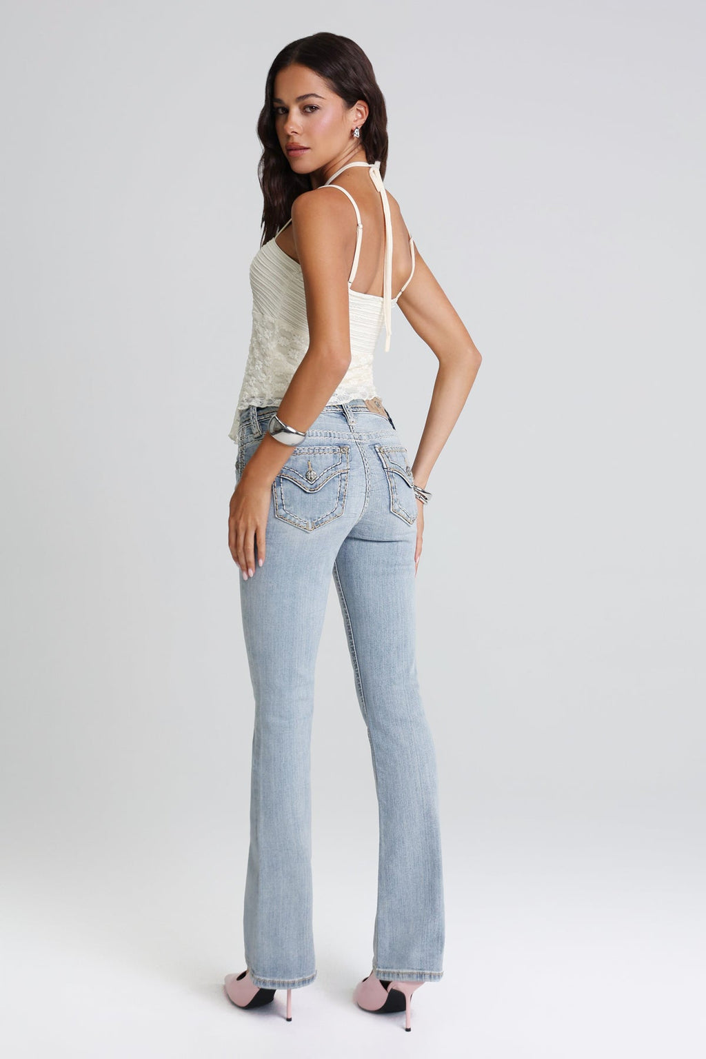 Anaya Stitched Bootcut Jeans