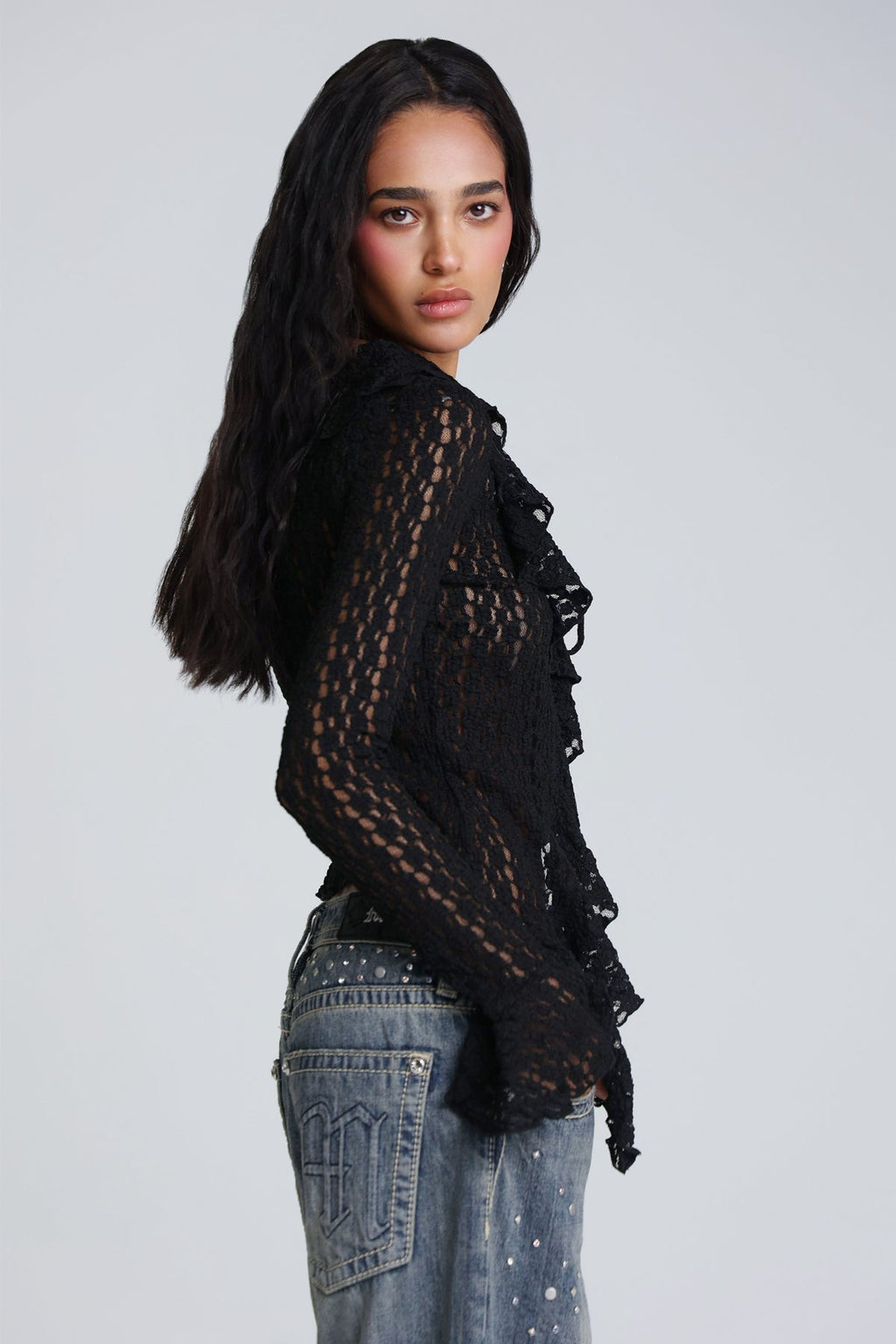 Emory Lace Ruffle Top